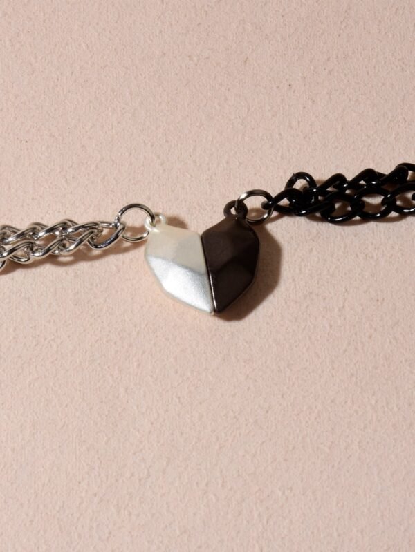 سوار زوج زخرفة قلب 2 قطع